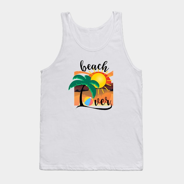 Beach Lover Tank Top by Orange Pyramid